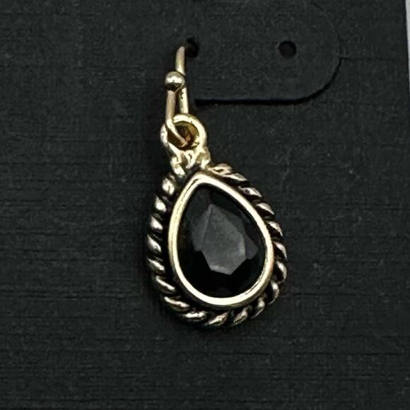 Scroll Earring NWT Jet Black Gold tone by Dilliards Casual Everyday Earrings - Picture 2 of 7